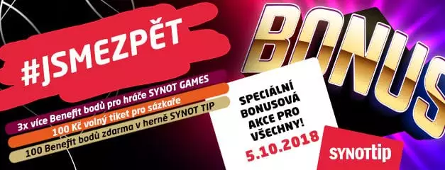 3x více benefit bodů v Synot Games!