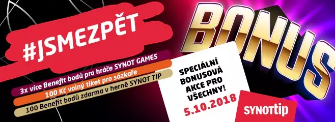 3x více benefit bodů v Synot Games!