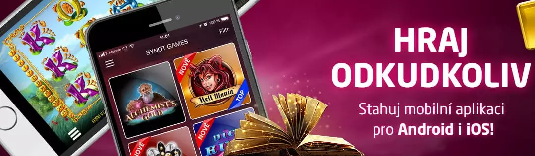 Mobilní aplikace Synottip casino