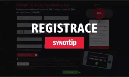 SYNOTTIP registrace krok za krokem vám přinese 500,- zdarma