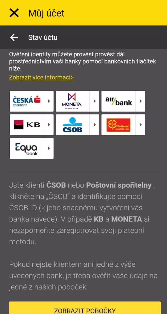 Jak ověřit účet na Fortune?